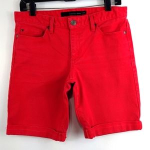 SOLD Vintage Calvin Klein size 28 red denim shorts